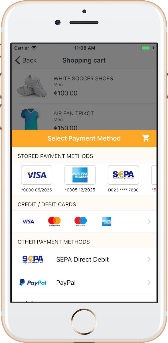 Stored payment methods